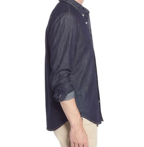<b>Men's</b> Regular Fit Denim Shirt Full Sleeve Solid Color Casual Turn-down Collar Washable 100% Cotton Woven Fabric - Product Image 6