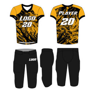 Nouveaux uniformes de football américain respirants à manches courtes, personnalisables pour les équipes - Product Image 1