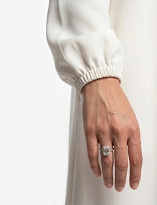 Ensemble Abaya Classique Quotidien Ouvert sur le Devant pour Femmes Musulmanes Blanc Uni Saoudien Couvrant Entièrement Manches Longues Longueur Ras du Sol Coupe Droite Modeste - Product Image 5