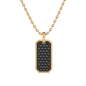 Colgante de Perro de Acero Inoxidable con Incrustaciones de Diamantes de Imitación Negros, Chapado en Rodio, Amuleto Clásico para Collar Unisex - Product Image 3