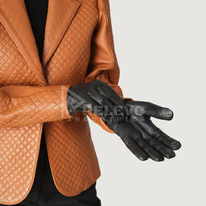Gants de moto en cuir véritable en gros, logo personnalisé, faible MOQ, marque privée, marron, style Cafe Racer, compatibles écran tactile - Product Image 5