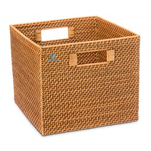 Cesta de Picnic Elegante de Bambú y Ratán, Organizador de Almacenamiento de Fibra Natural Hecho a Mano, con Logotipo Personalizado, Ecológico y Rústico - Product Image 1