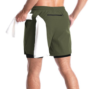 Shorts de jogging décontractés d'été pour hommes, broderie de logo personnalisée, respirants, légers, polyester/coton - Product Image 2