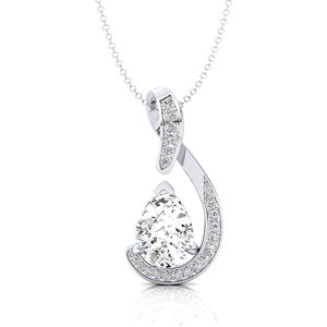 Pendentif unique en diamant de laboratoire certifié IGI, couleur D, taille poire 9*7MM, 2.0CT, tendance 2026, or 14K 18K, luxe pour femme - Product Image 2