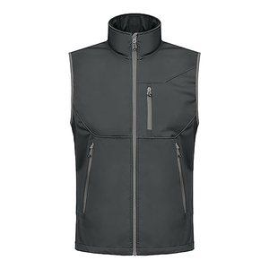 Mens Lightweight Breathable Softshell Golf Vest Windproof Quick Dry Sleeveless Jacket <b>Stand</b> Collar Zip Up Performance Bodywarmer - Product Image 4