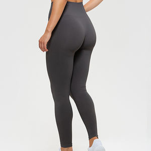 Legging de yoga taille mi-haute 2026 pour femme, personnalisé, uni, tricoté, antibactérien, séchage rapide, respirant, pour la gym - Product Image 3