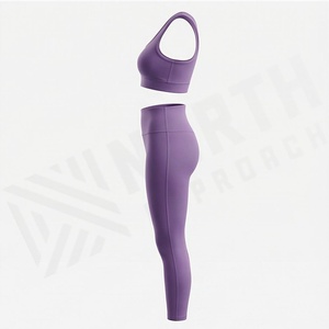Nouvelle tenue de yoga sans couture pour femmes, vêtements de sport et de fitness à manches courtes et longues, vêtements athlétiques à taille haute, vêtements de sport pour la salle de sport, ensemble de survêtement - Product Image 3