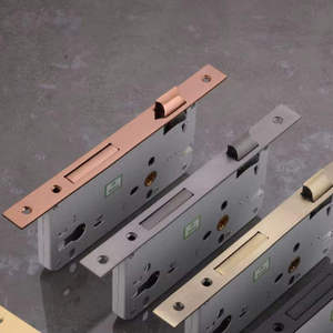 Manijas cilíndricas contemporáneas para puertas de entrada, resistentes y robustas, de latón macizo y aleación de zinc, tiradores arquitectónicos para propiedades de lujo. - Product Image 1