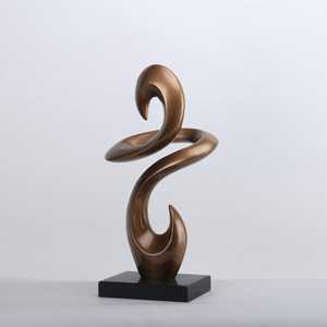 L 75 x B 14 x H 34 cm Abstract Sculpture Artistic Tabletop <b>Decor</b> for Living Room Irregular Shape Handmade Design - Product Image 6