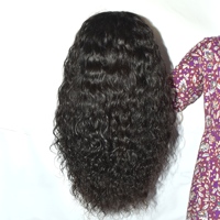Perruque indienne Remy vierge ondulée, texture douce, ondulations naturelles, dentelle frontale, ligne de cheveux réaliste, élégante, double trame faite à la machine