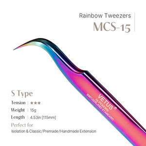 [Private Label] High Precision Eyelash Extension Tweezers Rainbow Tweezer Anti-static Wholesale Premium Stainless High Quality - Product Image 3