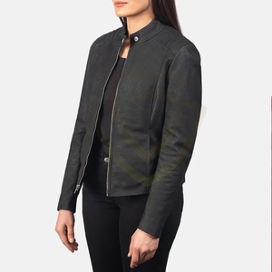 Chaquetas de Cuero de Color Sólido con el Mejor Diseño, Personalizables, Producto de Primera Calidad, Ropa Exterior de Cuero para Mujer - Product Image 3