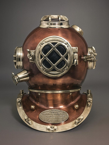 Réplica del Casco de Buceo Mark V de la Marina de los Estados Unidos, Casco de Buceo en Aguas Profundas de Cobre Antiguo, Decoración Náutica Marítima Vintage Estilo Steampunk - Product Image 3