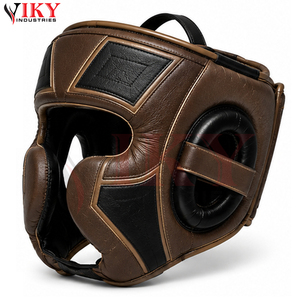 Meilleur fournisseur, nouvelle arrivée, ensembles de boxe en cuir véritable robustes, graphismes personnalisés, marron, noir et finition dorée, équipement d'entraînement - Product Image 4