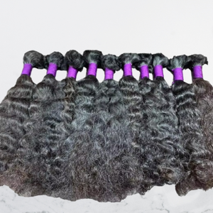 Extensions de cheveux humains indiens 100% naturels, couleur noire naturelle - Product Image 1