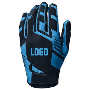 Gants de football américain en cuir OEM en gros, légers, antidérapants, imperméables, séchage rapide, faciles à laver, gants de sport personnalisés - Product Image 1