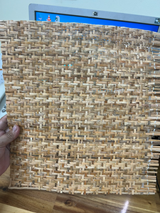 Rollo de Mimbre Natural de 40 Pulgadas de Ancho (100cm, 80cm, 60cm), Diseño Personalizado, Malla Tejida de Mimbre para Revestimiento de Paredes - Product Image 2
