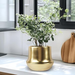 Maceta Metálica de Excelente Diseño, Elegante Maceta para Interiores, Exteriores, Jardín, Balcón y Hogar, Económica - Product Image 1