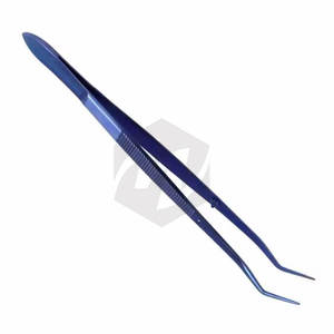 Pinzas Quirúrgicas Meriam Azul Marino Curvas con Puntas Dentadas para Algodón y Aplicación de Apósitos, Pinzas de Tejido Quirúrgico Premium de Grado Médico - Product Image 4