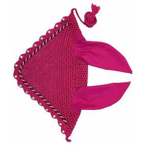 Top Quality Horse Ear Bonnet Premium Crochet <b>Fly</b> Veil Neoprene Ear Covers Colorful Equestrian Riding Horse Gear - Product Image 4