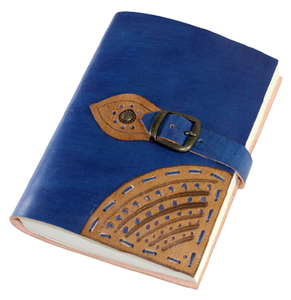 Agenda de Negocios Promocional Personalizada Vintage de Camelon Exports, con Tapa Dura de Cuero Azul, 144 Páginas, Hecha en Rajasthan - Product Image 1