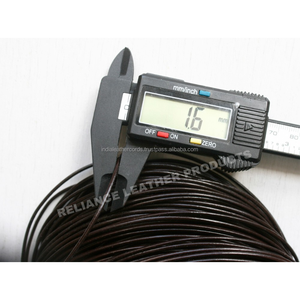 Cordón de cuero redondo negro de 1,5 MM, cuerda fuerte y duradera para pulsera, collar, abalorios DIY, hallazgos de joyería al por mayor - Product Image 1