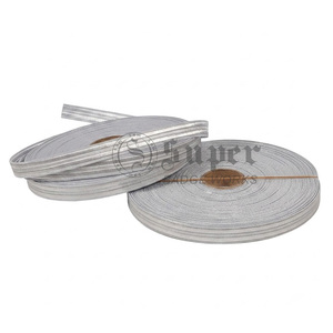 Trenza de encaje ceremonial metálica hecha a mano OEM, dorada y plateada, tradicional, decorativa, tejida, para uniformes formales - Product Image 4