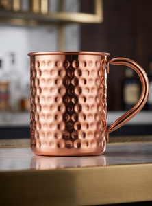 Hammered Pure Copper Moscow Mule Mug Traditional Drinkware Solid Metal Coffee <b>Tea</b> <b>Cup</b> Barware Supplies - Product Image 3