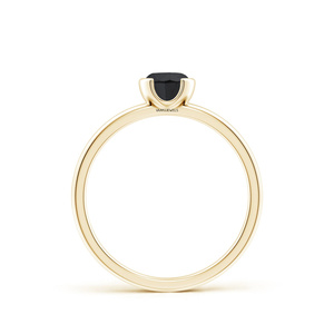 Anillo de Compromiso de Diamantes Tallados en Oro Amarillo Vintage para Mujer, Piedra Negra Natural, Oro 10K/14K/18K, Plata 925/935, Joyería de Regalo de Boda - Product Image 3