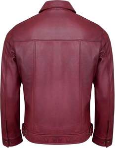 Chaqueta de Cuero para Motociclista con Diseño Personalizado, Recubierta y Tejida, para Hombre, con Cuello Alto, Logotipo Frontal, Piel de Oveja, Transpirable e Impermeable para Invierno - Product Image 4