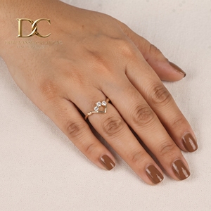 Bague en or jaune massif 14 carats avec diamant de laboratoire taille brillant, bijoux fins pour femmes, certifiée IGI, alliance de luxe - Product Image 3