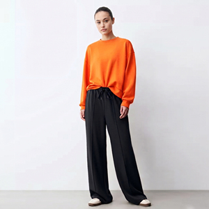 Wide Legs Trouser <b>Drop</b> Shoulder T Shirt Tracksuits Women Baggy Summer Style Fashion T Shirts Track Suit Ladies Long Sleeve Tee - Product Image 1