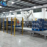Robot palettiseur intelligent, machine de palettisation automatique pour cartons, canettes, bouteilles, barils - Palettiseur robotisé à haute productivité
