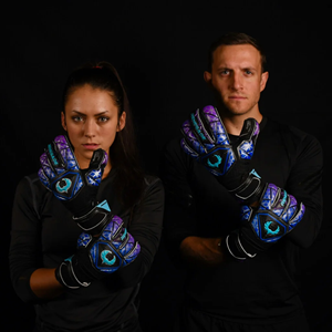 Gants de gardien de but de football Renegade, en cuir PU, à doigts entiers, imprimés par sublimation, antidérapants, avec sangle de poignet réglable et fermeture auto-agrippante, pour la gym - Product Image 4