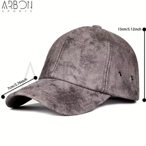 OEM ODM Service Customized Made Newest Trendy For Daily Wear Wholesale Supply Plain <b>Blank</b> Durable Easy To Wear Leather <b>Caps</b> - Product Image 4
