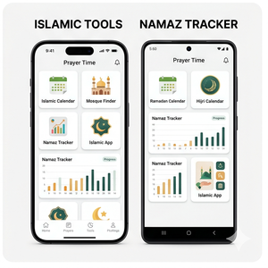 Application Royalcraft pour les heures de prière – Heures de prière quotidiennes, alertes Azan, localisateur de Qibla et calendrier islamique iOS/Android - Product Image 4