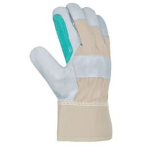 Guantes de Trabajo de Cuero Vacuno Reforzado, Resistentes a la Abrasión, Cómodos, con Protección para la Palma de la Mano, para Jardinería - Product Image 1