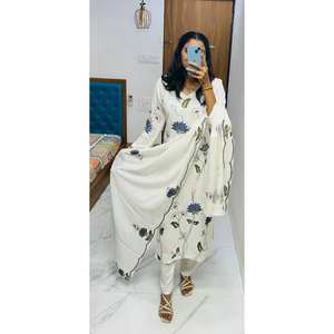 ชุด dupatta อินเดียและปากีสถานที่สวยงามชุดปาร์ตี้หรูหราด้านบนล่าง - Product Image 5