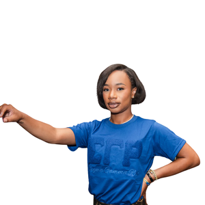 T-shirt en chenille Sigma Gamma Rho bleu roi pour femme, avec lettres grecques brodées, haut décontracté à col rond de qualité supérieure - Product Image 1