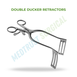 Rétracteurs Double Ducker 16 cm, instrument neurochirurgical pour la rétraction tissulaire en chirurgie de la colonne vertébrale - Product Image 2