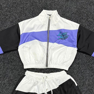Custom Men 2 Piece <b>Wind</b> <b>Breaker</b> Streetwear Summer Tracksuit Nylon Polyester Windbreaker Shorts Set - Product Image 4