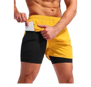 Pantalones Cortos Deportivos de Verano 2 en 1, Pantalones Cortos Deportivos Transpirables para Correr, Pantalones Cortos de Compresión de Secado Rápido de Doble Capa para Hombre - Product Image 1