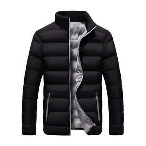 Custom Men's Black <b>Quilted</b> Puffer Jacket Lightweight Insulated <b>Winter</b> Coat Full Zip Warm Casual Outdoor Design Unisex 100% - Product Image 5