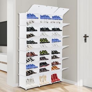 Organizzatore Portatile per 72 Paia di Scarpe, Scaffale a 12 Livelli con 36 Scomparti, Armadio Espandibile per Tacchi, Stivali e Pantofole - Product Image 2