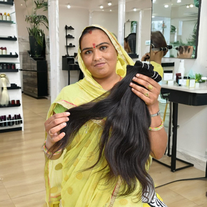 Extensiones de Cabello Indio Virgen Remy de Doble Trama, Liso, con Cutícula Alineada, de Color Natural, Sin Químicos, al por Mayor - Product Image 4