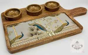 Rectangular Wooden Serving <b>Platter</b> for Food Presentation and Catering - Product Image 2