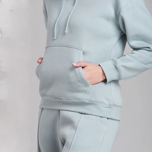 Trajes Deportivos Personalizados para Mujer, 100% Algodón, Grosor Medio, Estilo Holgado, Cuello con Capucha, Servicio OEM - Product Image 6