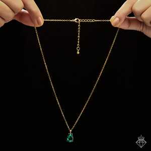 PRAO Anti-deslustre Chapado en oro Collar de corte de gota en capas Collares de moda con diseño único - Product Image 3