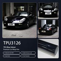 Film de protection de peinture TPU PPF couleur TPU bleu velours, rouleau avec protection auto-réparatrice