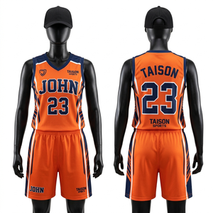 Uniforme de Baloncesto Premium de Malla de Poliéster de 160 g, Transpirable, Anti-UV, de Secado Rápido, Talla Grande, Sin Mangas, con Paneles Laterales Rojos, Negros y Blancos - Product Image 1